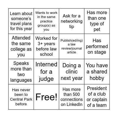 Summer Associate Training Forum Bingo Card