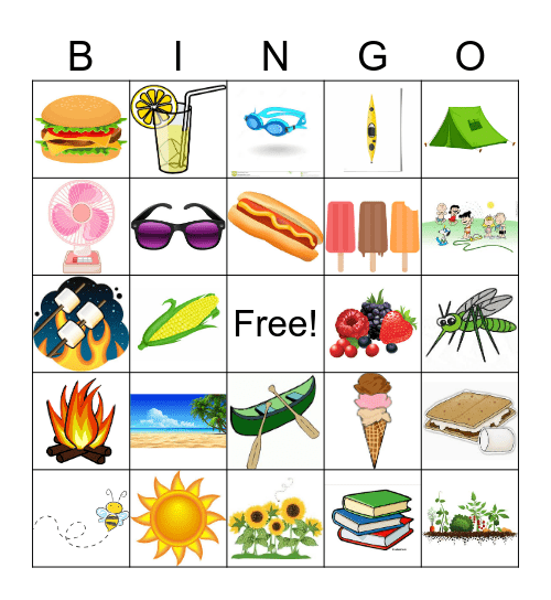 Summer Bingo Card