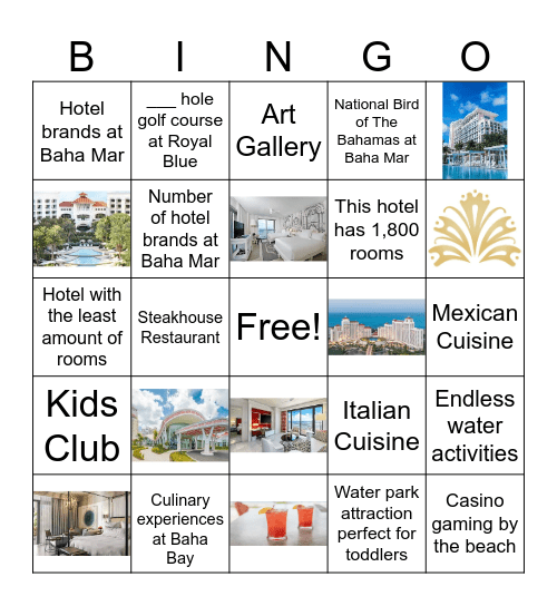 Guess The Experience Spectacular Bingo Card