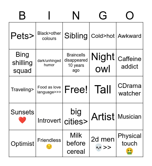 Bingo Card