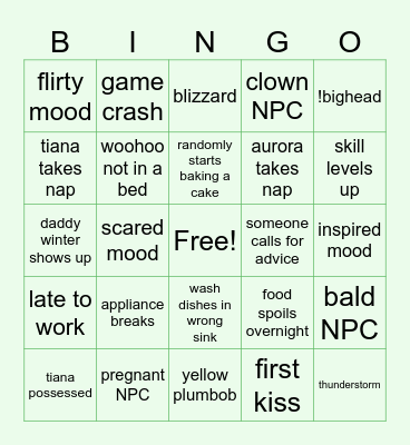 Disney Princess Bingo Card