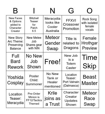 NA FanFest 2023 Bingo Card