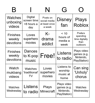 A-Maze-In Life Bingo Card