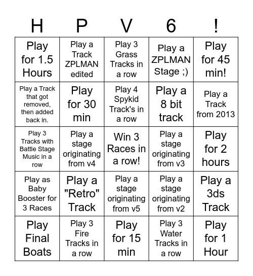Hack Pack v6 Bingo! Bingo Card