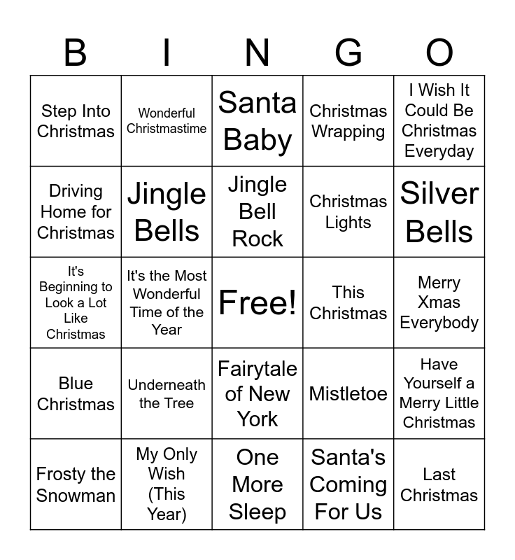 Foute Bingo Card