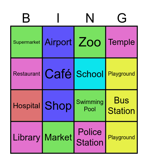 Place Bingo Card