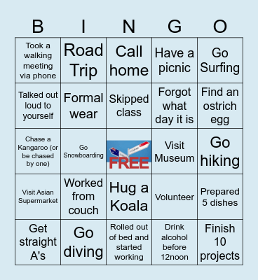 Darin in Australia Bingo Card