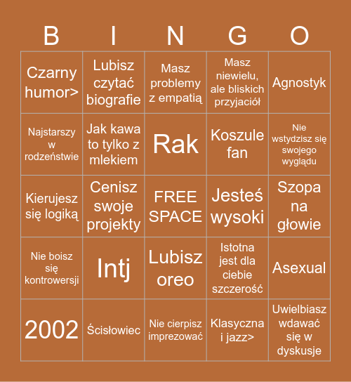 KJEBAB'S Bingo Card