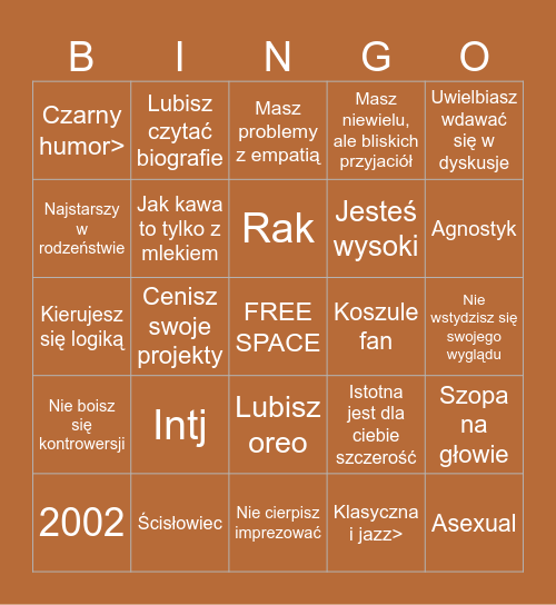 KJEBAB'S Bingo Card