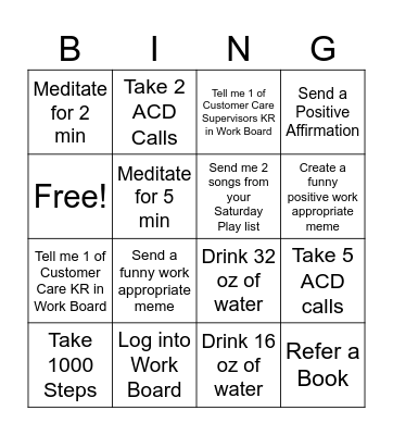 Saturday Crew Bingo Card