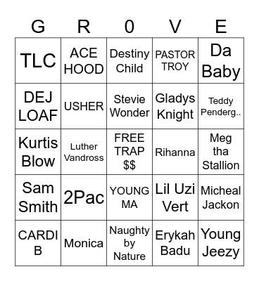 CLUB 1700 JAM BINGO Card