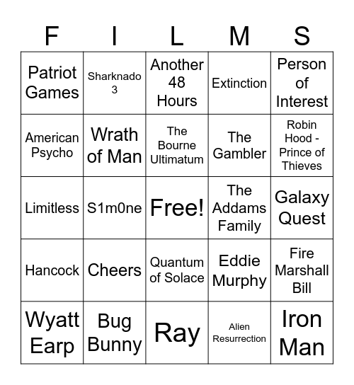 Movies_07082023 Bingo Card