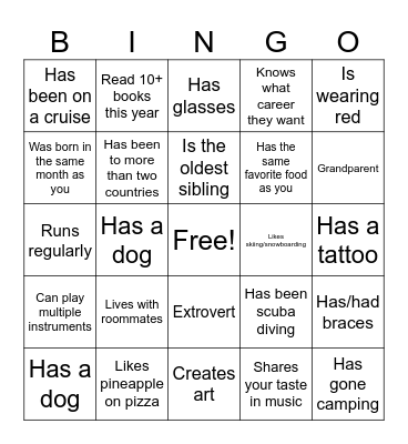 Icebreaker Bingo: Find Someone Who Bingo Card