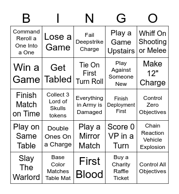 North Star Open 2023 Bingo Card