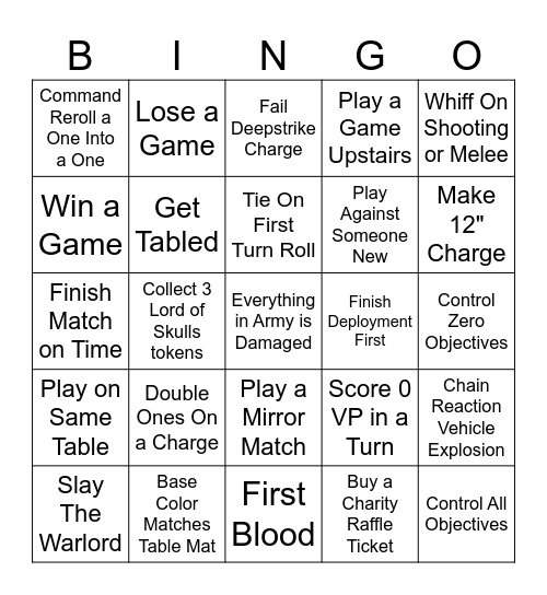 North Star Open 2023 Bingo Card