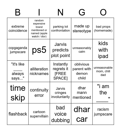 Dhar Mann Bingo v4 Bingo Card