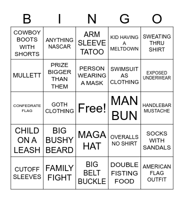 ionia free fair bingo Card