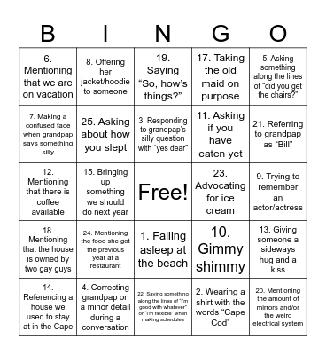 Gimmy BINGO 2023 Bingo Card