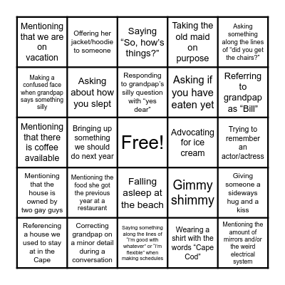 Gimmy BINGO 2023 Bingo Card