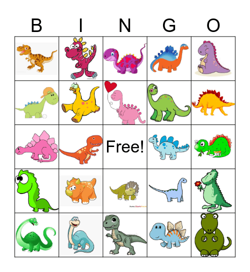 Dinosaures Bingo Card