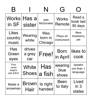 Mingo Bingo Card