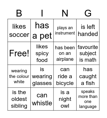 BOYS STEM BINGO Card