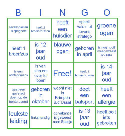 kennismaking bingo 2023 Bingo Card