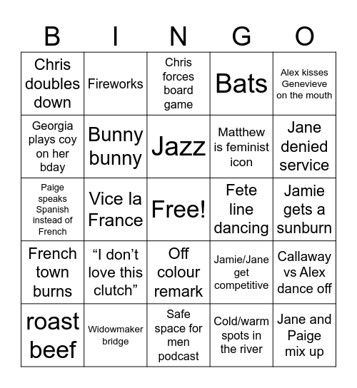 Larry 23 Bingo Card