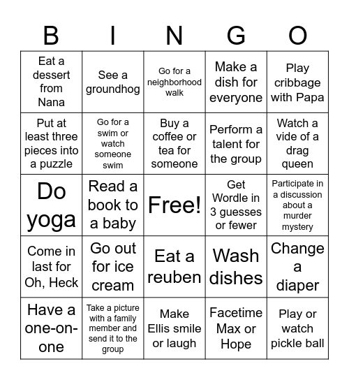 Omaha Bingo Card