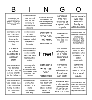 Icebreaker Bingo Find a person who is Bingo Card