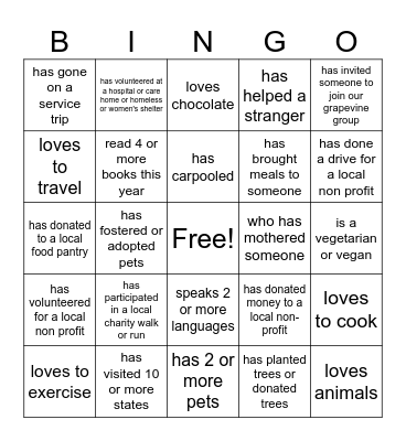 Icebreaker Bingo Find Someone Who Bingo Card
