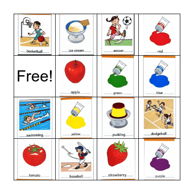 I Like Blue Bingo Card