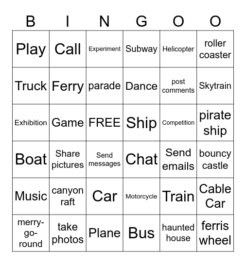 P6 Units 1-4 Bingo Card