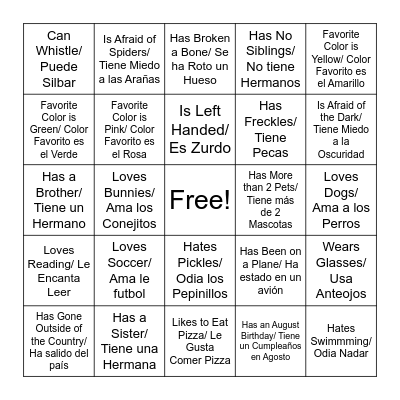 Find Someone Who... Bingo Card