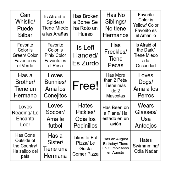 Find Someone Who... Bingo Card