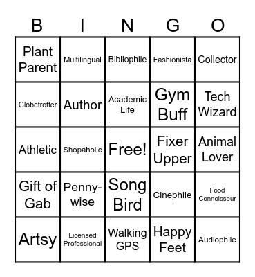 CRC People Bingo Card