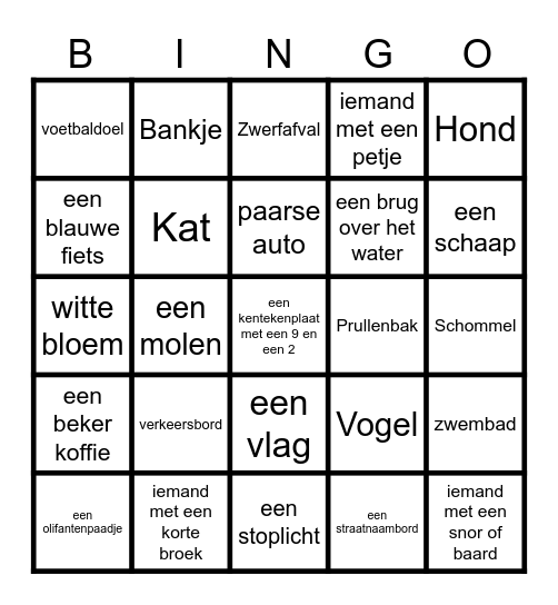 Buiten bingo Card