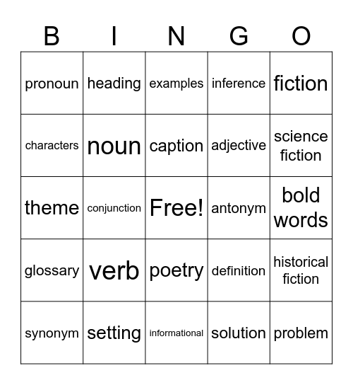 Show What You Know BINGO Card