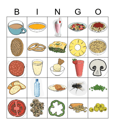 Restaurant Bingo Card