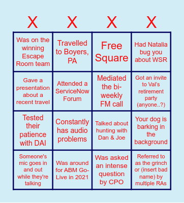 ABM BINGO Card