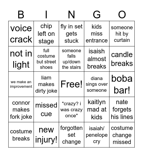 Beauty & Beast Tech Bingo Card