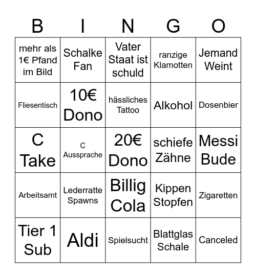 Filows ArmDeutsch Beung Beung Bingo Card