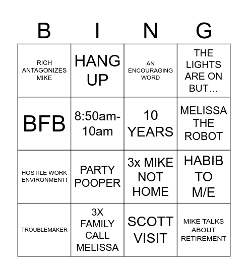 DMS Bingo Card