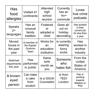 2023 Partnership Social Bingo Card