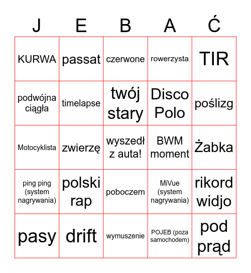 LIGA BINGO #1 Bingo Card