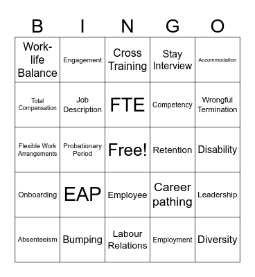 OMHRA Bingo Card