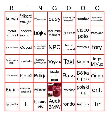 STOP CHAM BINGO Card