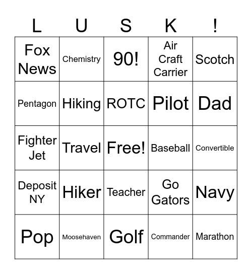 Happy 90th Birthday! Bingo Card