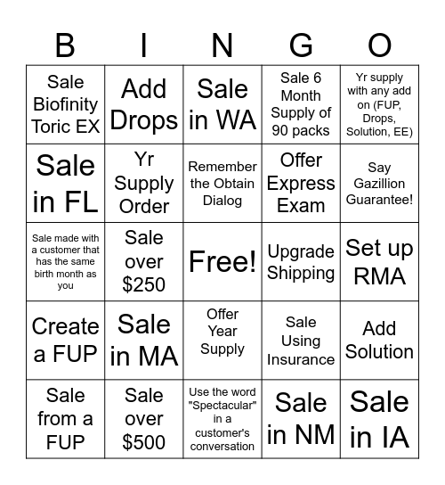 Hello Summer Bingo Card