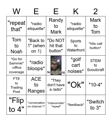 Radio Bingo! Bingo Card